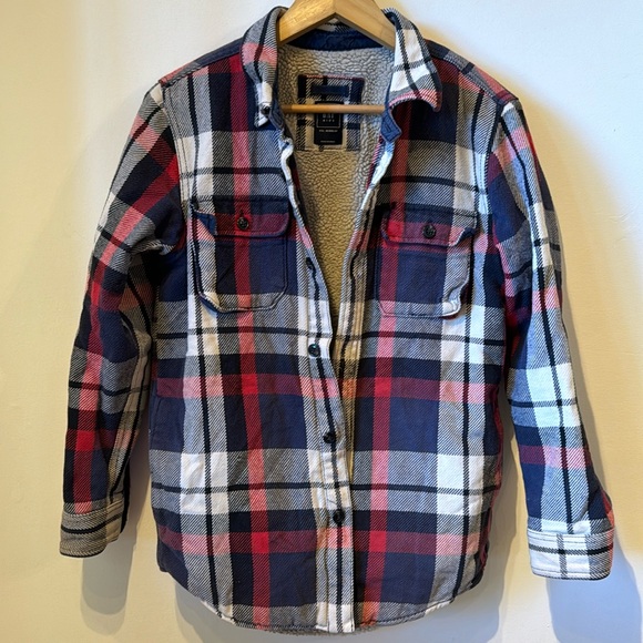 GAP Other - Gap Sherpa Flannel plaid checkered heavy Boys XXL women’s Medium